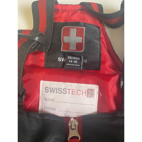 Swiss Tech Children's Black and Red Ski Bib Overalls Size 4-5 (XS) - Picture 8 of 9